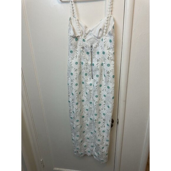Saylor Calibria Daisy Embroidered Midi Dress White Size Small Boho Floral Lace - Picture 4 of 7
